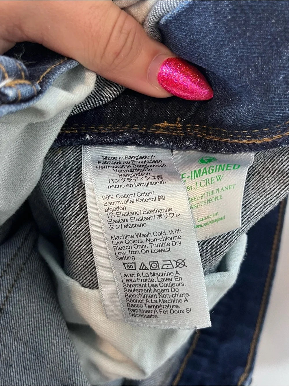 J. Crew Flex Straight Dark Blue Jeans 29X32 Denim Cotton AY518